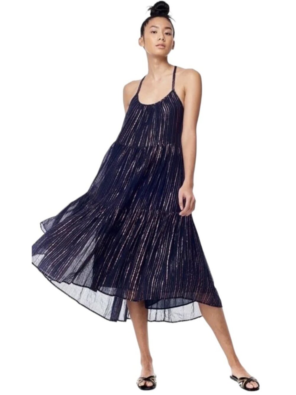 Ulla Johnson Samara Flowy Tiered Midi Tent Dress